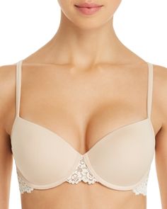 A petite lace push-up bra with cups to shape and lift bust for a beautiful neckline. Push Up Bra, Push Up, Pick Up, In Store, Buy Online, Bra, Lace, Free Shipping, White