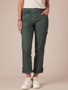 These stretchy petite, high-rise utility pants offer all-day comfort and convenience with plenty of pockets for all of your daily essentials and a soft twill construction. Designed with our signature mold-and-hold "Ab"solution® fit technology featuring a hidden no-gap elastic waistband to prevent unwanted gapping and interior slimming power mesh panels. Petite 3% spandex Available in agave, flint, dusty spruce, peanut butter, rose taupe and warm sand tan Zipper front with button closure Angled patch pockets & side pockets with hidden snaps Interior power mesh panels Hidden no-gap elastic waistband Roll cuff hem with hidden snap closure Style# BP2026E8X2Fit# 2026 High-rise approx. 10" Inseam cuffed approx. 25" Inseam uncuffed approx. 27" Leg opening approx. 14" Butter Rose, Rose Taupe, Travel Clothes, Drawing Step, Travel Outfits, Utility Pants, Teacher Outfits, Closet Ideas, Wardrobe Ideas