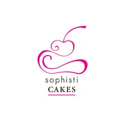 the logo for sophisit cakes, which is designed to look like waves