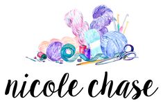 the logo for nicole chase's yarn and crochet shop