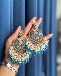 Colourful Jhumka, Jhumkas Aesthetic, Desi Earrings, Dreamy Earrings, Jewel Accessories, Desi Jewellery, Stylish Jewelry Accessories, Wrap Flowers, Wedding Jewellery Designs