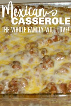 a casserole dish filled with meatballs and cheese