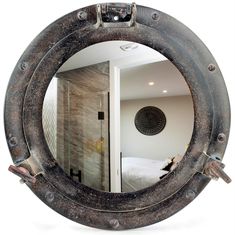 PRICES MAY VARY. Porthole Overall Diameter : 12 Inches | Viewing Area : 7.50 Inches (Approx) | View Type : Reflective Mirror SKU Code - B08GJNHC9R | Material - 100% Solid Grade Aluminum + Rubber + Tiny Metal Configured Parts | Beautifully Rustic Shipwrecked Old Age Porthole | Patina Oxidized Style Finish. The Perfect Gift For Seafaring Family Members And Friends, A Delightful Addition To Your Marine Decor | Perfect For Nautical Maritime Lovers | Gifts Ideas For Naval Lover & House Warming Partie Ocean Themed Bathroom Decor, Door Fixtures, Porthole Mirror, Pirate Gifts, Vintage Ship, Marine Decor, Nautical Theme Decor, Porthole Window, Ship Decor