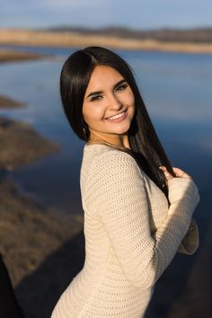 Senior pictures at Folsom Lake, Ca. Sweater dress, lake pictures Natural Senior Pictures, Outdoor Senior Pictures, Cute Senior Pictures, Folsom Lake, High School Senior Pictures, Fall Senior Pictures, Riverside County, Senior Picture Outfits, High School Senior Portraits