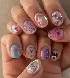 #nails #cutenails Fake Nails Designs, Soft Nails, Astro Boy, Kawaii Nails, Funky Nails, Cute Acrylic Nails