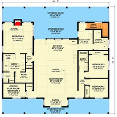 a floor plan for a house with two levels and three rooms, including the second level