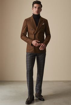 How To Wear A Double-Breasted Jacket In 5 Killer Looks | FashionBeans Double Breasted Suit Men, Jeans Brown, Designer Suits For Men, Brown Suits