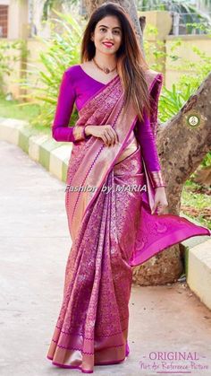 Lichi Silk Saree, Party Wear Sarees Online, Indian Saree Blouses Designs, Red Wedding Dresses, Wedding Saree Indian, Stylish Sarees