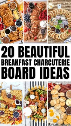 20 beautiful breakfast charcuterie board ideas that are easy to make and great for entertaining