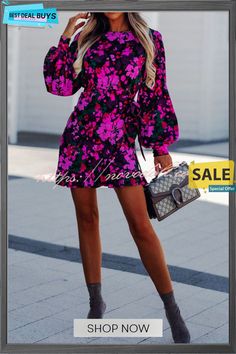 Autumn Bouquet Floral Wrap Mini Dress Pink Floral Mini Dress For Fall, Pink Floral Print Mini Dress For Fall, Fall Multicolor Floral Mini Dress, Multicolor Mini Floral Dress For Fall, Autumn Bouquet, Wrap Mini Dress, Floral Wraps, Mini Wrap Dress, Mini Dress