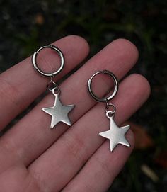 HUGGIE HOOP EARRINGS * FULL STAR HOOP EARRINGS * DANGLE EARRINGS  Details: - Stainless steel. 💧Waterproof. Won't tarnish or turn green.  - 10 MM inner diameter / 12 MM outer diameter. 2 MM hoop thickness  Questions? Message us! Star Hoop Earring, Silver Huggie Earrings, Star Shaped Hoop Earrings Gift, Cheap Star-shaped Hoop Earrings As A Gift, Grunge Hoop Earrings, Star Hoop Earrings Y2k, Star-shaped Hoop Earrings For Gift, Trendy Star-shaped Nickel-free Hoop Earrings, Sterling Silver Star-shaped Hoop Earrings