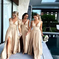 Ivory bridesmaid dresses Burgundy Prom Dress Long, Bridesmaid Dresses Satin, Champagne Bridesmaid Dresses, Champagne Bridesmaid, Bridesmaid Dresses With Sleeves, Sleeveless Bridesmaid Dresses, Long Prom Gowns, Burgundy Prom Dress, Dress Sleeve Styles