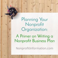 a piece of paper with the words planning your nonprofit organization written on it