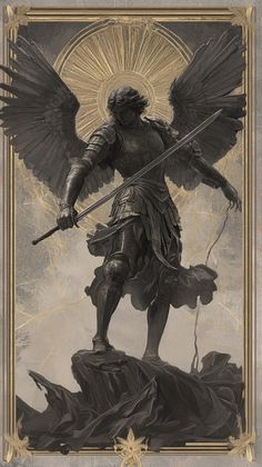 Jesus Christ Art, Ange Demon, Poster Aesthetic, San Michele, Knight Art, Angel Painting, Biblical Art, Dark Art Illustrations, Jesus Art