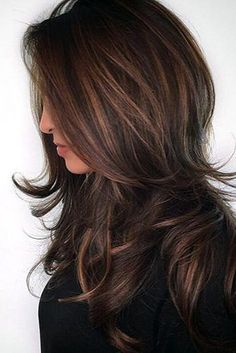 Fantastic Balayage Hair Styles That You Get With Minimal Spending ★ See more: http://lovehairstyles.com/balayage-hair-brown-caramel-tones/ Auburn Balayage, Brunette Ombre, Layered Hairstyles, Brunette Balayage Hair, Long Brown Hair, Trendy Hair Color, Balayage Brunette, Short Hairstyle, Hair Color Balayage