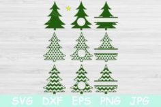 christmas trees svg cut file