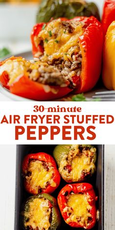 an image of air fryer stuffed peppers