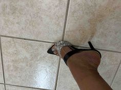 Dazzle in Diamonds: Black High Heeled Dress Shoes