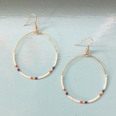 Rainbow Beaded Hoop Earrings, Big Hoops, Bohemian Earrings, Beaded Hoops, Beaded Earrings, Pride Ear Rainbow Tiny Beads Earrings For Festival, Rainbow Earrings With Tiny Beads For Festivals, Small Hoop Rainbow Beaded Earrings In Bohemian Style, Rainbow Tiny Beaded Earrings For Festivals, Rainbow Festival Earrings With Tiny Beads, Adjustable Rainbow Earrings With Tiny Beads, Bohemian Rainbow Beaded Hoop Earrings, Bohemian Small Hoop Rainbow Earrings, Rainbow Beaded Hoop Earrings For Festivals