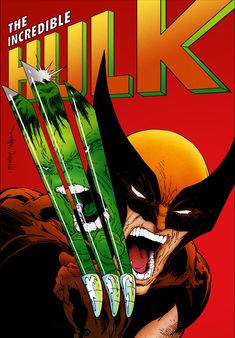 the incredible hulk and wolverine comic cover art by steve vandermeer, featuring an angry