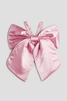 Lightly padded  bow-shaped costume wings in shiny satin. Adjustable  elasticized shoulder straps. Width at widest point 19 in. Height 18 1/2 in. Cute Pink Things, Pink Girly Things Accessories, Bow Clothing, Plum Christmas, Bow Birthday Party, Costume Wings, Clothing Wishlist, Ballet Core, Felt Bows