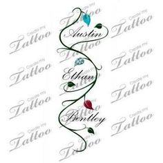 a tattoo design with roses on it