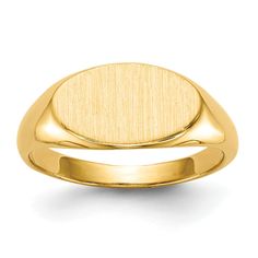 14k Yellow Gold Open Back Signet Ring Yellow Rings, Silver Signet Ring, Gold Signet Ring, Childrens Jewelry, Elegant Ring, Types Of Rings, Signet Ring, Yellow Gold Rings, Handmade Ring