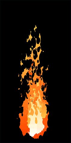 an orange and black fire in the dark