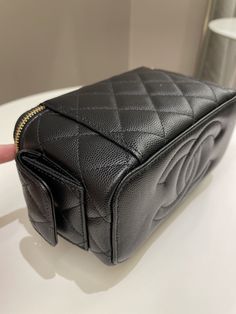 Chanel Polly Pocket Multi Pocket Vanity Case BagBlack Caviar GHWMirror interiorSize 16 x 10 x 8 cmChain drop 56 cmMicrochip StickerJuly 2023New with sealIncludes full set box, dust bag and receiptPrice now 5400 sgd 3990 usd CN5507-03 Designer Black Top Handle Pouch, Luxury Black Top Handle Pouch, Luxury Rectangular Travel Pouch, Luxury Pouch Clutch With Interior Card Slots, Luxury Rectangular Pouch With Interior Card Slots, Designer Black Clutch With Rectangular Case, Designer Black Clutch In Rectangular Case, Designer Black Rectangular Clutch, High-end Black Rectangular Box Bag