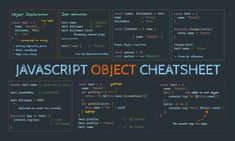 an image of a black background with text that reads,'jwascrt object cheatsheet '