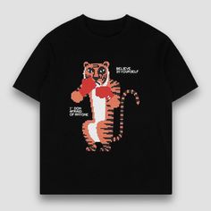 This Anime Tiger Print T-shirt is the perfect addition to any wardrobe. Made from high-quality materials, this t-shirt features a bold and stylish tiger print design that will make a statement. The unique design will show off your love for anime while also providing comfortable and versatile wear. Unleash your wild side with this must-have t-shirt. Anime Tiger, Costume Bags, Tiger Graphic, Outwear Coat, Hawaiian Shorts, Tiger Print, Baseball Jacket, Casual Sets, Bra Set