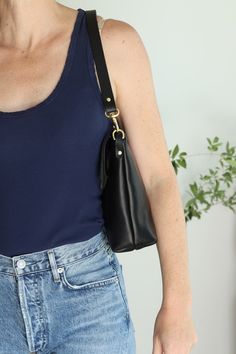 "Add even more versatility to your leather crossbody bag by adding a short shoulder strap! If you like to wear your purse closer to your shoulder, this is the perfect add-on! *This listing is for the shoulder strap only - Handbag is NOT included! Details - 3/4\" wide by 21\" long (which results in about a 9\" shoulder drop on the crossbody bag once attached) - Clips on to any JRD handbag - Handmade with vegetable tanned leather - Solid Brass Hardware - Edges are burnished for a finished look and Modern Leather Bag Strap For Everyday Use, Chic Everyday Bag Strap With Leather Handles, Chic Leather Bag Strap For Everyday Use, Versatile Leather Bag Strap For Everyday, Modern Crossbody Shoulder Strap For Everyday Use, Versatile Rectangular Bag Strap For Everyday Use, Black Crossbody Bag Strap For Everyday Use, Versatile Rectangular Bag Strap, Modern Crossbody Shoulder Strap For Daily Use