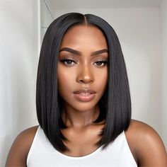 PRICES MAY VARY. Save Time & Money: Glueless Wigs Human Hair Pre Plucked Pre Cut, Don't Need Any Glue and Skills, No Harm to Skin. Install Within 30 Seconds, It's Convenient to Put on or Take off, Very Friendly for Beginners. More Comfortable to Wear: Wear and Go Glueless Wig Use Upgraded 3D Elastic Dome Cap, Skin-Friendly Material Make It Soft and Breathable, More Comfortable to Wear. Medium Size Cap, with A Removable Adjustable Elastic Belt and Two Combs to Keep The Wig Secure. Straight Bob Wi Straight Hair Cuts Medium, Glueless Wigs Black Women, Bob Wig For Black Women, Short Bob Lace Front Wigs, Bob Wigs For Black Women, Bob Cut Wigs, Straight Hair Cuts, Closure Wigs, Bob Lace Front Wigs