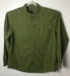 REI green long sleeve buttton up shirt. XL. 57% rayon, 43% polyester. Measurements were taken flat and are approximate. Chest-26” Length from shoulder-30” Sleeve-25” Green Long Sleeve Flannel Shirt, Casual Green Long Sleeve Shirt, Olive Long Sleeve Shirt For Spring, Green Long Sleeve Tops With Buttons, Olive Long Sleeve Buttoned Tops, Olive Cotton Button-up Shirt, Olive Long Sleeve Cotton Shirt, Casual Olive Long Sleeve Shirt, Olive Long Sleeve Top With Buttons