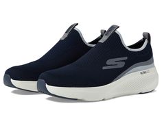 PRICES MAY VARY. SKECHERS GO RUN: keep up the pace in enhanced comfort and stability with the Skechers Go Run Elevate sneaker (tennis shoe); just slip-on these trainers and go WELL CUSHIONED: similar to Skechers Max Cushioning mens options; these feature a flexible upper (top of shoe) design for a comfortable fit; breathable mesh upper for cooling effect (ventilation that helps feet breathe) AIR COOLED GOGA MAT (TOPPED INSOLE CUSHION): when comparing to memory foam; the lightweight Goga Mat offe Athlete Workout, Workout Running, Shoe Design, Kids Luggage, Running Shoes Sneakers, Luxury Store, Fashion Sneakers, Pharmacy Gifts, Running Shoe