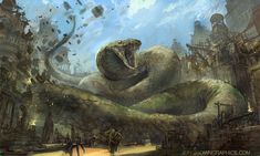 Yuan Ti, Giant Snake, Beast Creature, Snake Charmer, Snake Art, Fantasy Creature, Alien Races, Fantasy Monster, Creatures Art