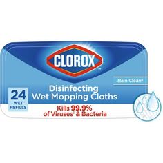 clorox disinfecting wet mopping cloths, 24 ctr