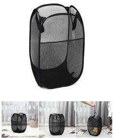 the mesh laundry hamper is open and ready to be put into its own storage bag