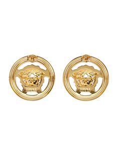 100% metal Versace Earrings, Versace Gold, Versace Couture, Versace Shop, Zegna Shoes, Gold Models, Versace Jeans, Sneaker Wedge, Italian Luxury