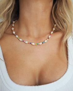 Colorful Beaded Choker with Freshwater Pearls Length of Choker: approx. 15.5 - 17.5 inches 18K Gold Plated Stainless Steel This necklace is made with a real freshwater pearls, therefore each pearl is unique and no two necklaces are alike. Multicolor Pearl Drop Beaded Necklace, Multicolor Beaded Necklace With Pearl Pendant, Multicolor Pearl Necklace With Pendant, Multicolor Beaded Necklace With Pearl Drop, Multicolor Beaded Necklaces With Pearl Drop, Multicolor Pearl Drop Necklace, Two Necklaces, Beaded Choker, Fresh Water