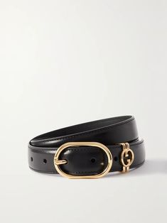 GUCCI Leather belt | NET-A-PORTER Gucci Leather Belt, Gucci Leather, Chain Belt, Gucci Accessories, Gucci Belt, Beautiful Fashion, Net A Porter, Vintage Gucci, Leather Belt