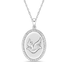 I AM ESSENTIAL pendant with the Finest Simulated Diamonds. Beautifully crafted using highly polished Sterling Silver. Purchase includes an 18-inch Sterlindg Silver chain. Suitable for daily wears. Size: 18 inch. Color: Metal Type. Gender: female. Age Group: adult. Classic Sterling Silver Necklace For Memorial, Sterling Silver White Gold Necklace For Memorial, Classic White Gold Necklace For Commemoration, Classic Silver Necklace For Commemoration, Sterling Silver Necklace With Polished Finish For Commemoration, Sterling Silver Necklaces For Commemoration With Polished Finish, Sterling Silver Necklaces With Polished Finish For Commemoration, Sterling Silver Locket Necklace For Commemoration, Silver Oval Pendant Necklace For Commemoration