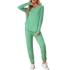 2-piece tracksuit set including a long-sleeve sweatshirt and jogger pants with pockets. The soft knit fabric offers comfort and luxury wear, making it perfect for both casual and loungewear outfits. This tracksuit set for women is fashionable, soft, stretchy, lightweight, breathable, and comfortable to wear at home. It also creates a casual look for outings such as shopping or going to a coffee shop. Additionally, it can be a perfect gift for your mom, wife, daughter, or girlfriend, serving as l Cozy Tracksuit With Ribbed Cuffs For Leisure, Comfy Fall Loungewear Tracksuit, Comfy Fall Tracksuit For Loungewear, Comfy Tracksuit For Loungewear In Fall, Cozy Cotton Tracksuit For Loungewear, Comfortable Fall Leisure Tracksuit, Comfortable Fall Tracksuit For Leisure, Fall Loungewear Tracksuit With Cozy Fit, Winter Loungewear Set With Relaxed Fit