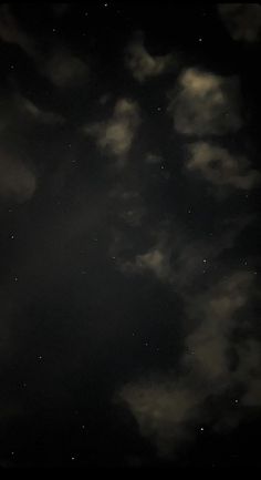 the night sky is full of stars and clouds