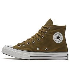 Converse Chuck 70 High 'Distressed Dark Moss' Dark Moss/White/Black Canvas Shoes/Sneakers Rugged Fall Sneakers For Streetwear, Rugged Sneakers For Fall Streetwear, Vintage Sneakers For Fall, Vintage Fall Sneakers For Streetwear, Vintage Sneakers For Fall Streetwear, Casual Distressed High-top Sneakers, Vintage Fall Streetwear Sneakers, Black Canvas Shoes, Fly Shoes