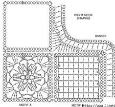 the diagram shows how to make a crochet pattern