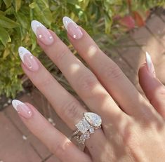 Gorgeous press on acrylic nails White French Tip Acrylic Nails, White French Tip Acrylic, Acrylic French Tip Nails, Nails White French Tip, Acrylic French Tip, Press On Acrylic Nails, Nails White French, Nails Pearl, Acrylic French