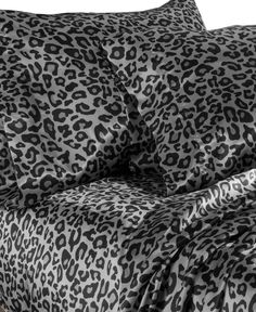 black and white bedding with leopard print