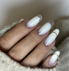 French Glass Nails Slim, French Glass Nails, French Glass, Fancy Nails Designs, Pretty Nail Art Designs, Nail Envy, Glass Nails, Pretty Nail Art