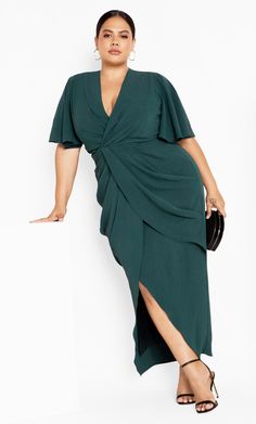 Braelynn Maxi Dress - emerald Denim Short Dresses, Dresses Spring, Tulip Skirt, Maxi Bridesmaid Dresses, Plain Dress, Maxi Dress Wedding, Plus Size Maxi, Date Night Dresses, Mini Slip Dress